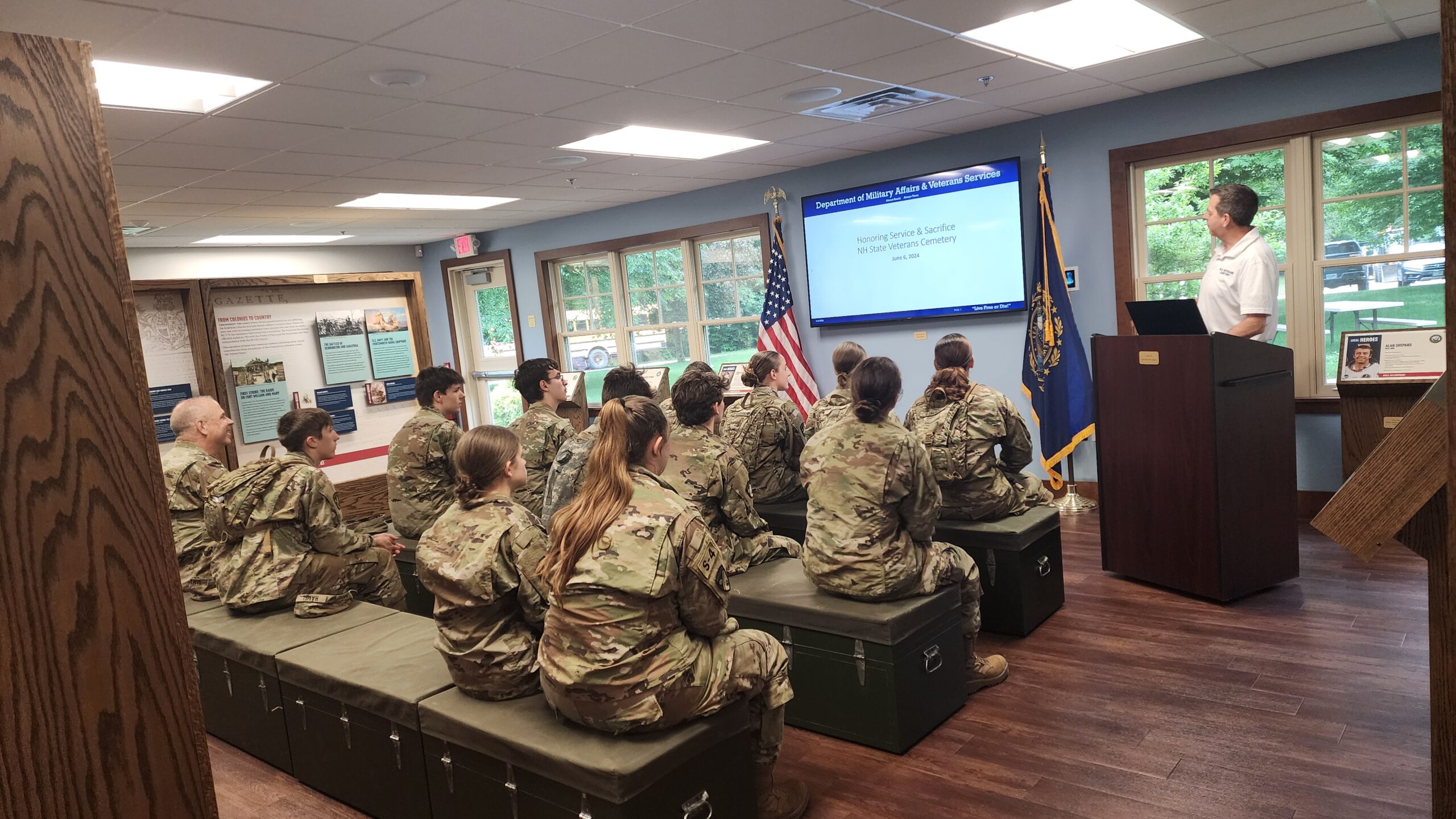 ROTC visit & tour with Director Shawn Buck