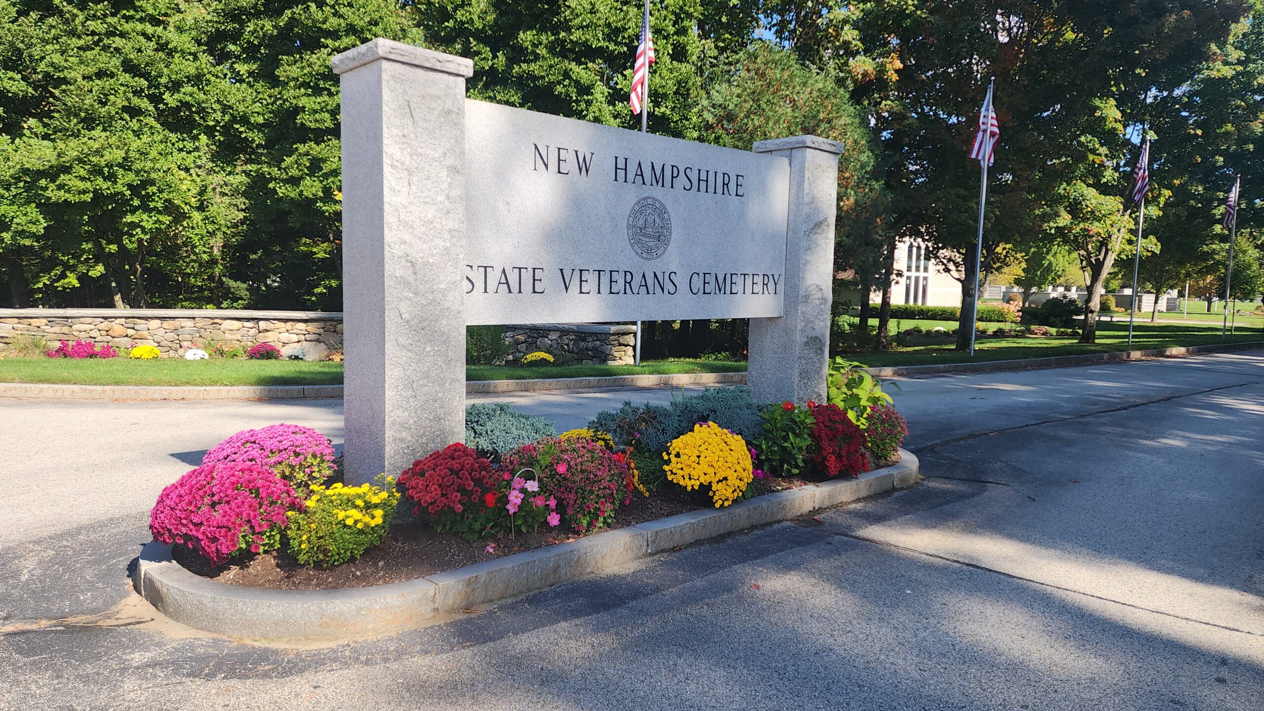 New Hampshire State Veterans Cemetery Entrance